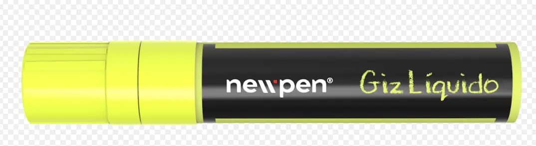 Giz Liquido Fino Amarelo R.13840 Atacado Ind Unid Newpen Do Brasil