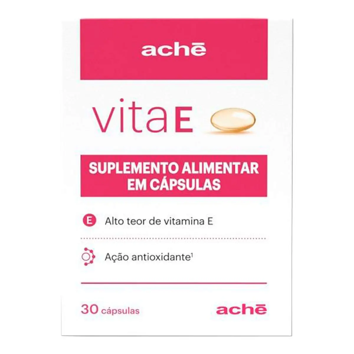 Vita E 400mg Aché Caixa 30 Cápsulas
