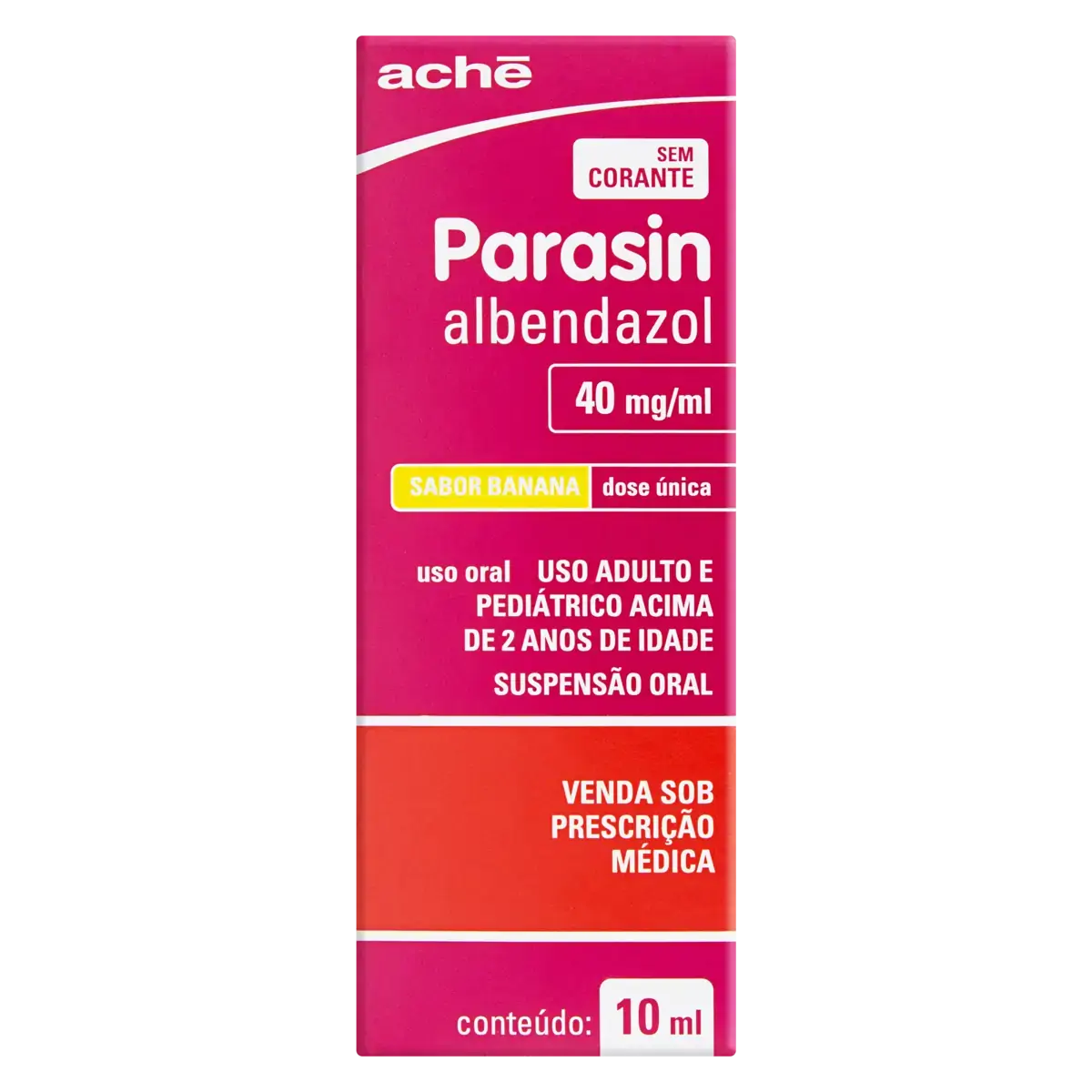 Parasin 40mg/ml Banana Aché Caixa 10ml Suspensão Oral