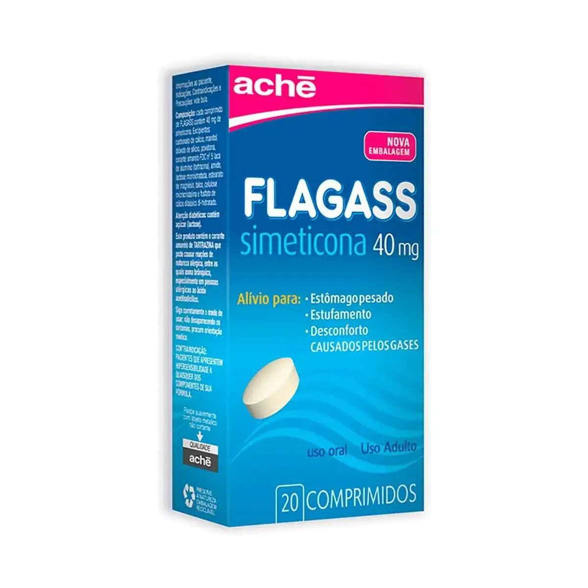 Flagass 40 Mg 20 Comprimidos Aché Similar