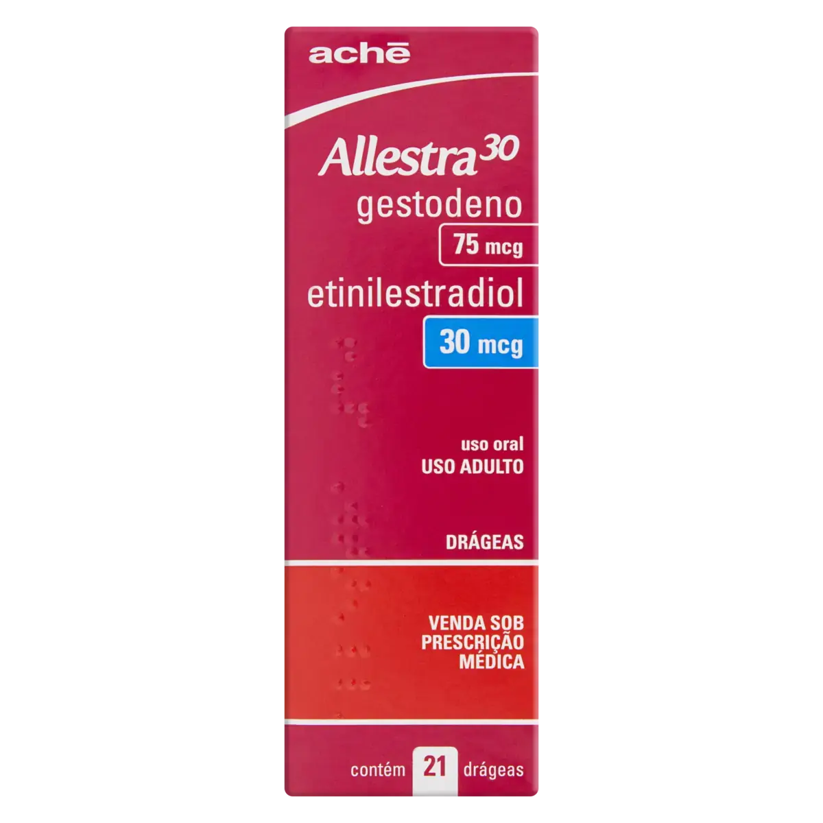 Allestra 30mcg Aché Caixa 21 Drágeas