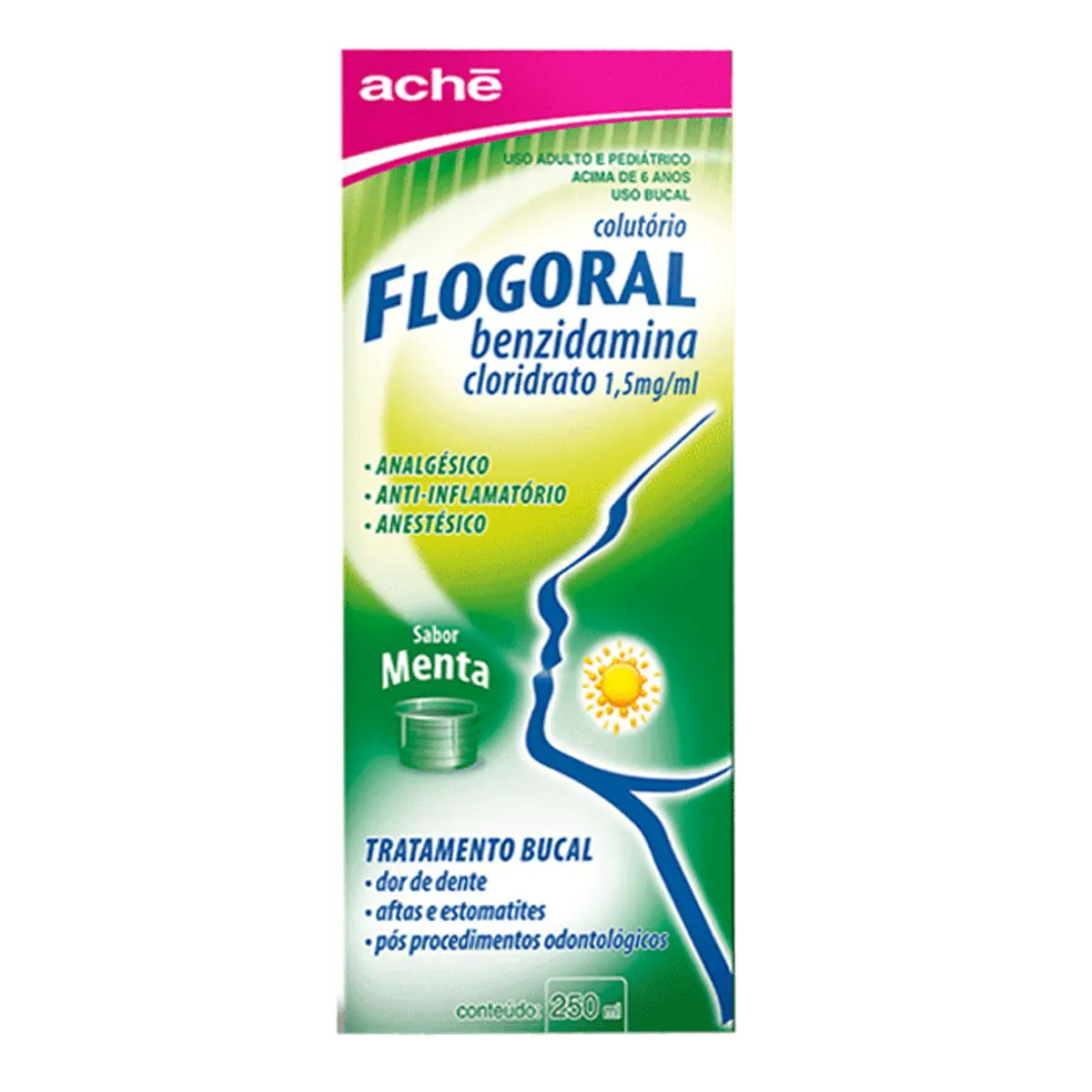 Flogoral Sabor Laranja 1,5 Mg/ml Colutório Aché