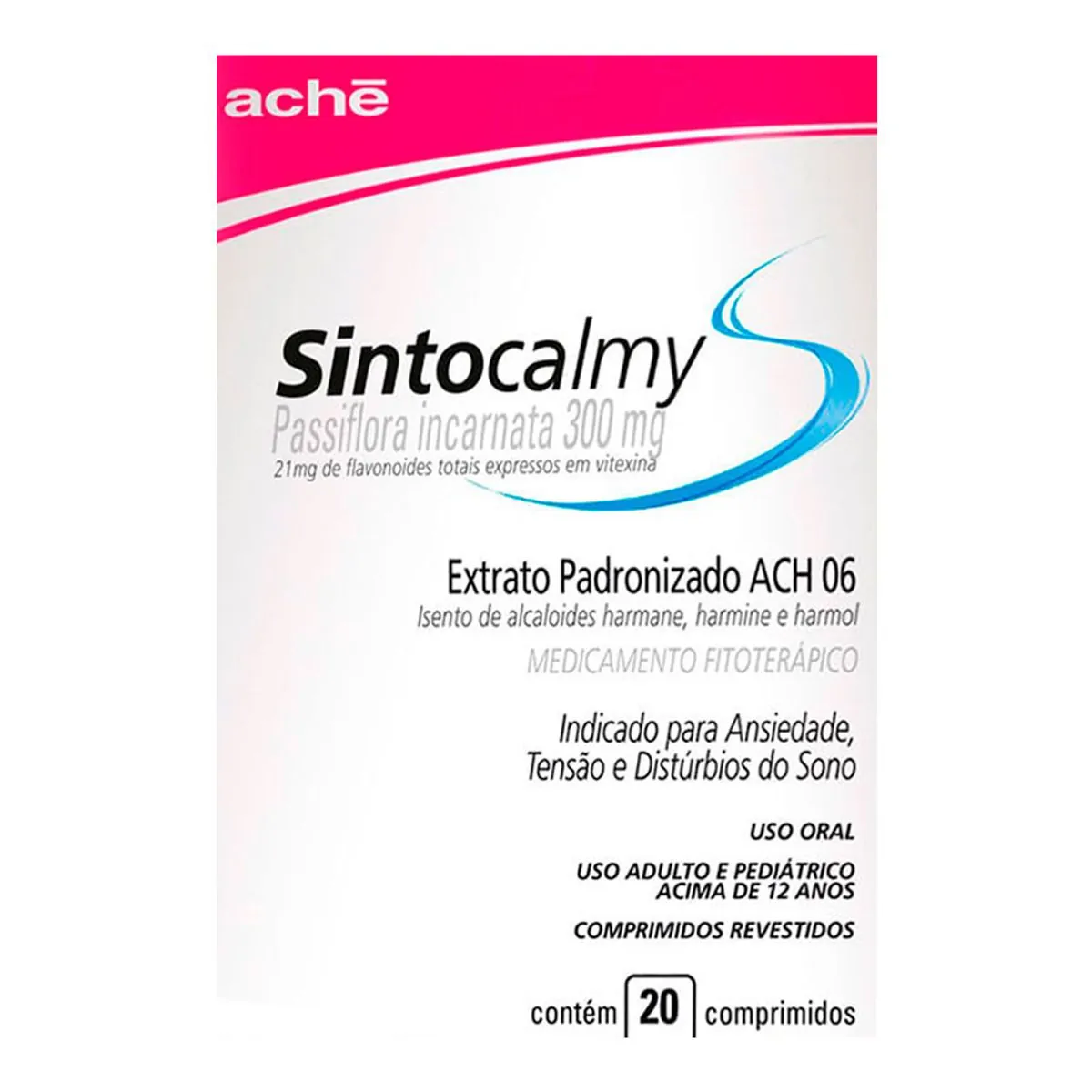 Sintocalmy 300mg Aché Caixa 20 Comprimidos Revestidos