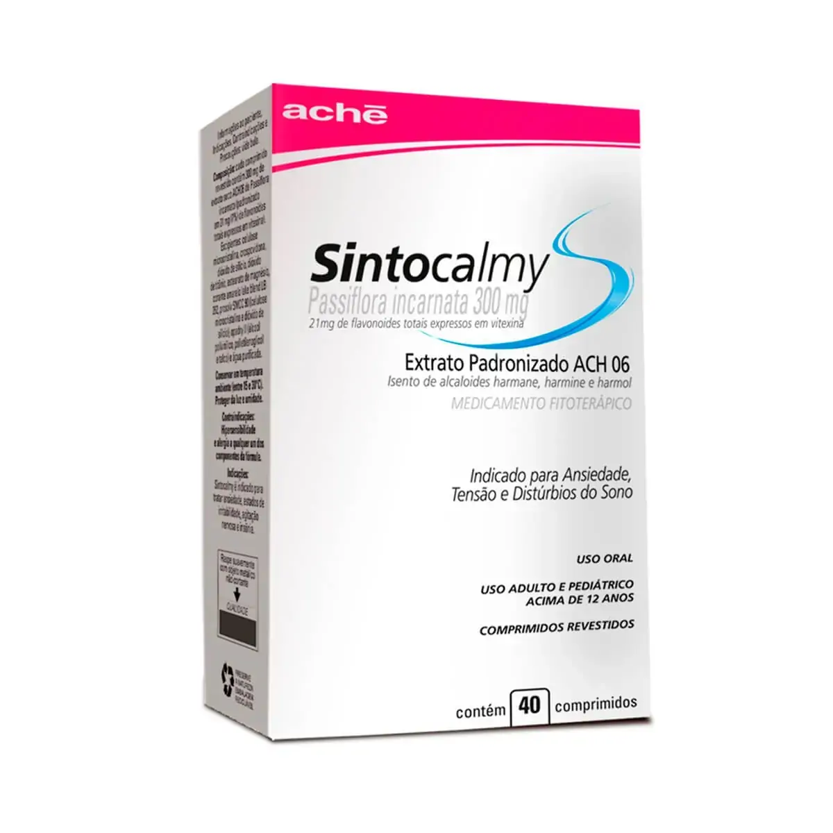Sintocalmy 300mg Aché Caixa 40 Comprimidos Revestidos