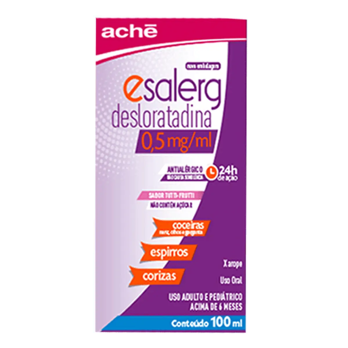 Xarope Esalerg 0,5mg/ml Tutti Frutti Aché Caixa 100ml