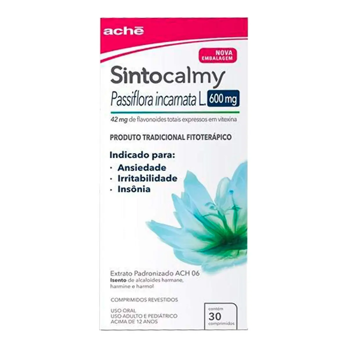 Sintocalmy 600mg Aché Caixa 30 Comprimidos Revestidos