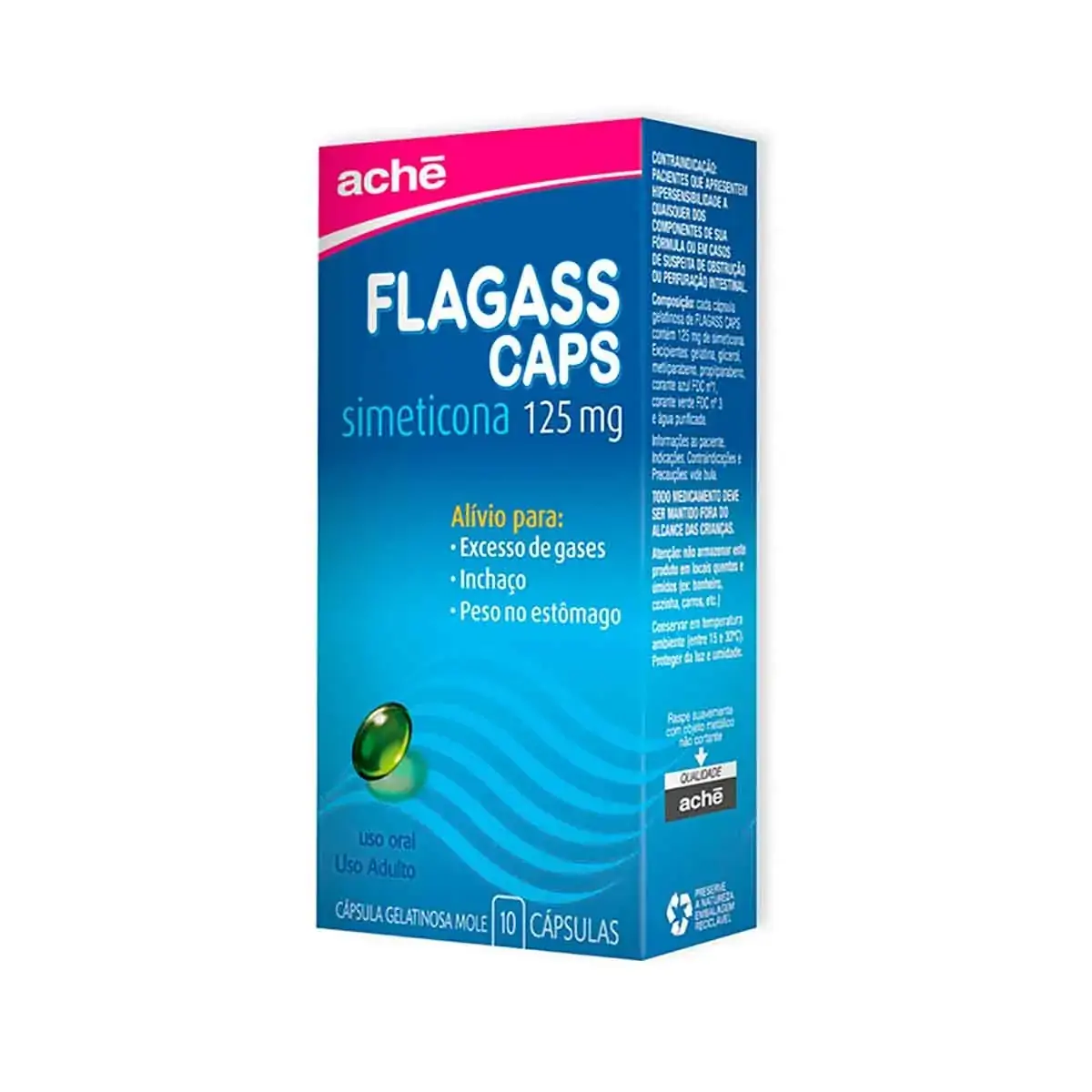 Flagass 125mg Caixa 10 Cap