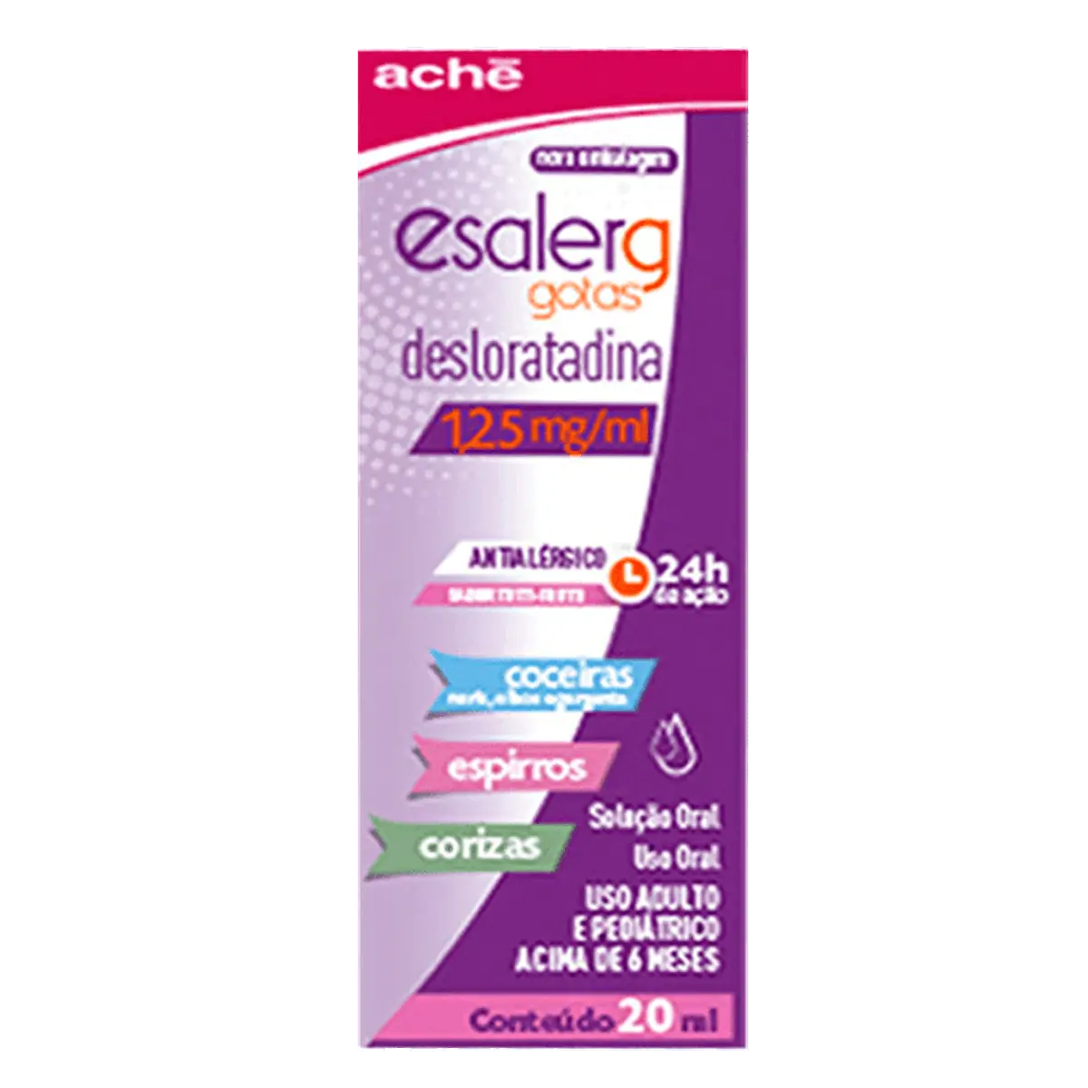 Esalerg 1,25mg/ml Aché Caixa 20ml Gotas