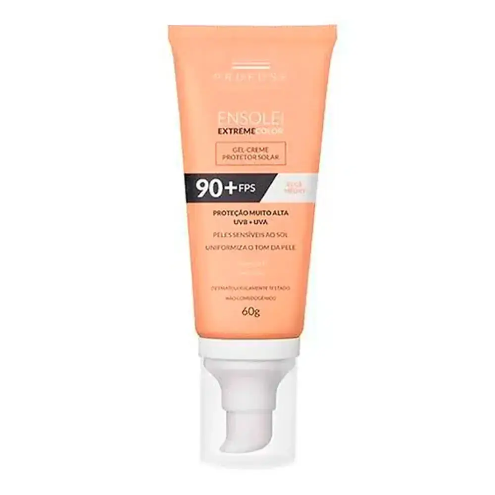 Protetor Solar Gel Creme Fps 90 Bege Médio Profuse Ensolei Caixa 60g