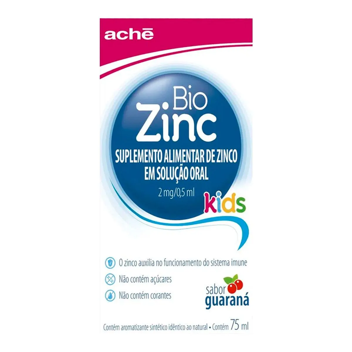 Suplemento Alimentar Infantil Biozinc Kids 2mg/0,5ml 75ml