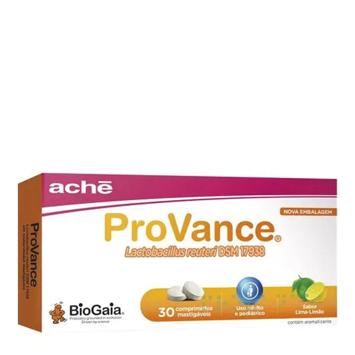 Provance Lima Limão Aché Caixa 30 Comprimidos Mastigáveis