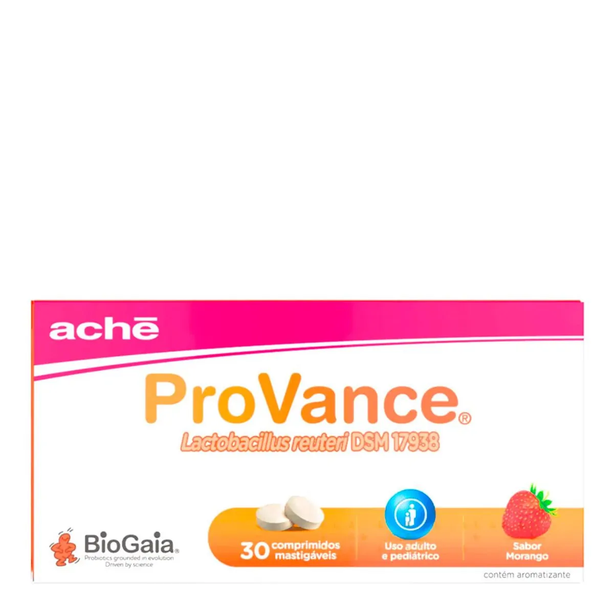Provance Morango Aché Caixa 30 Comprimidos Mastigáveis