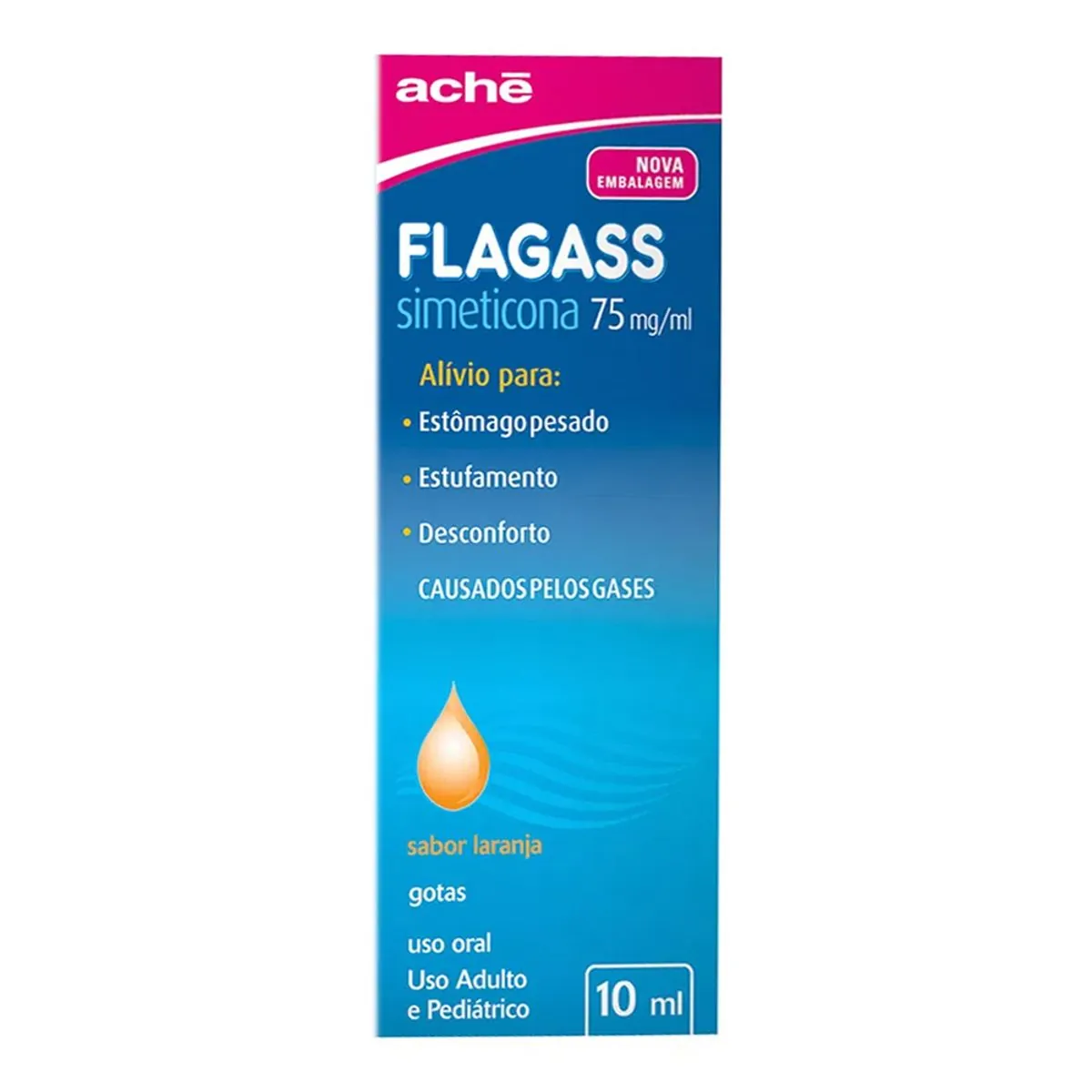 Flagass 75mg/ml Laranja Aché Caixa 10ml Gotas