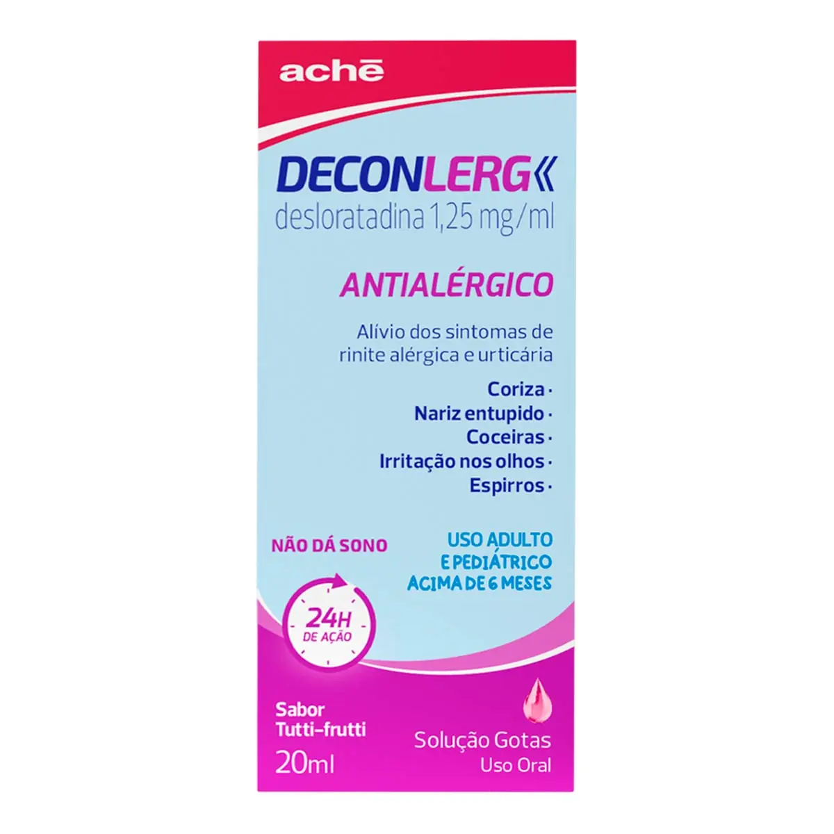 Deconlerg 1,25mg/ml Tutti Frutti Caixa 20ml Solução Gotas