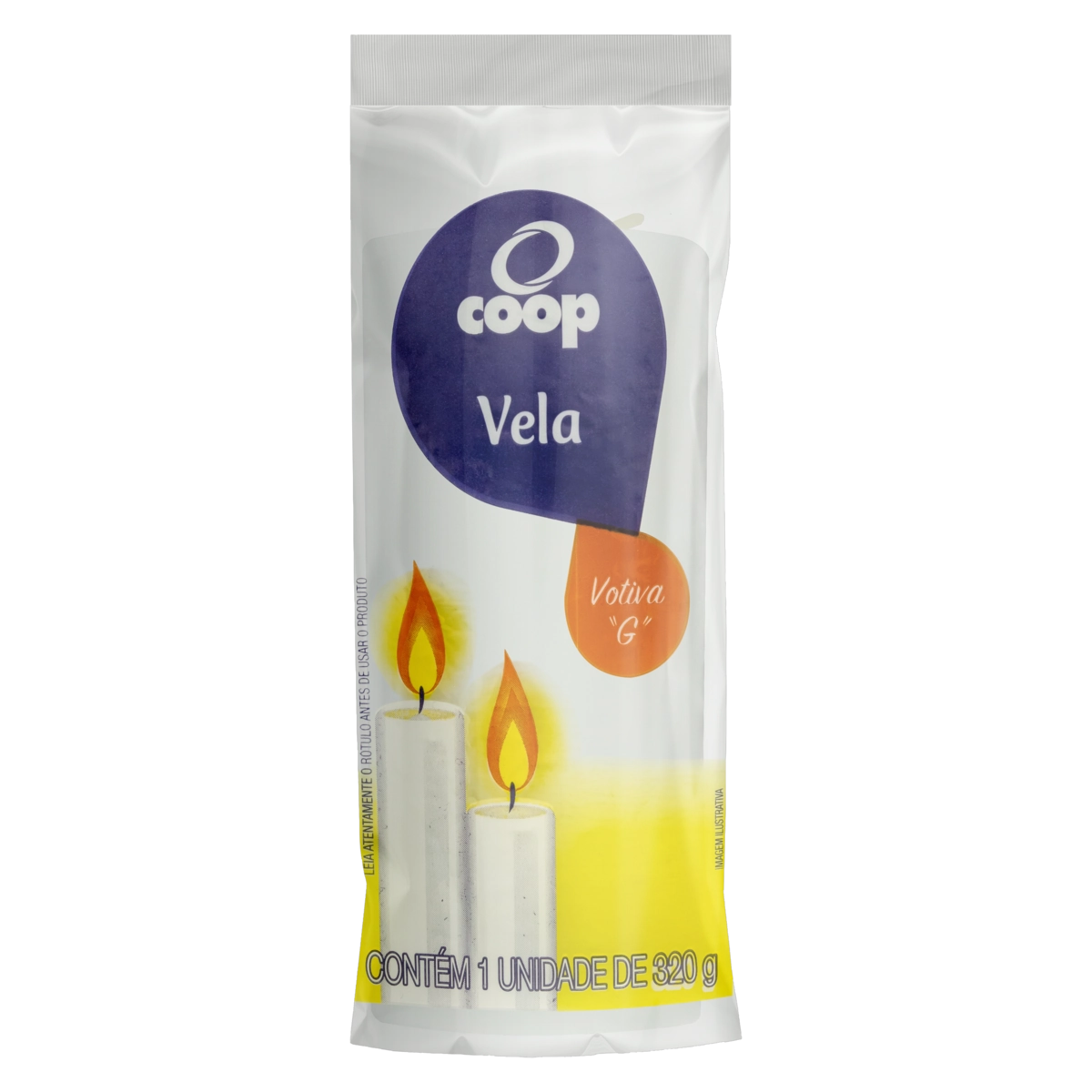 Vela Votiva Branca Coop G 320g