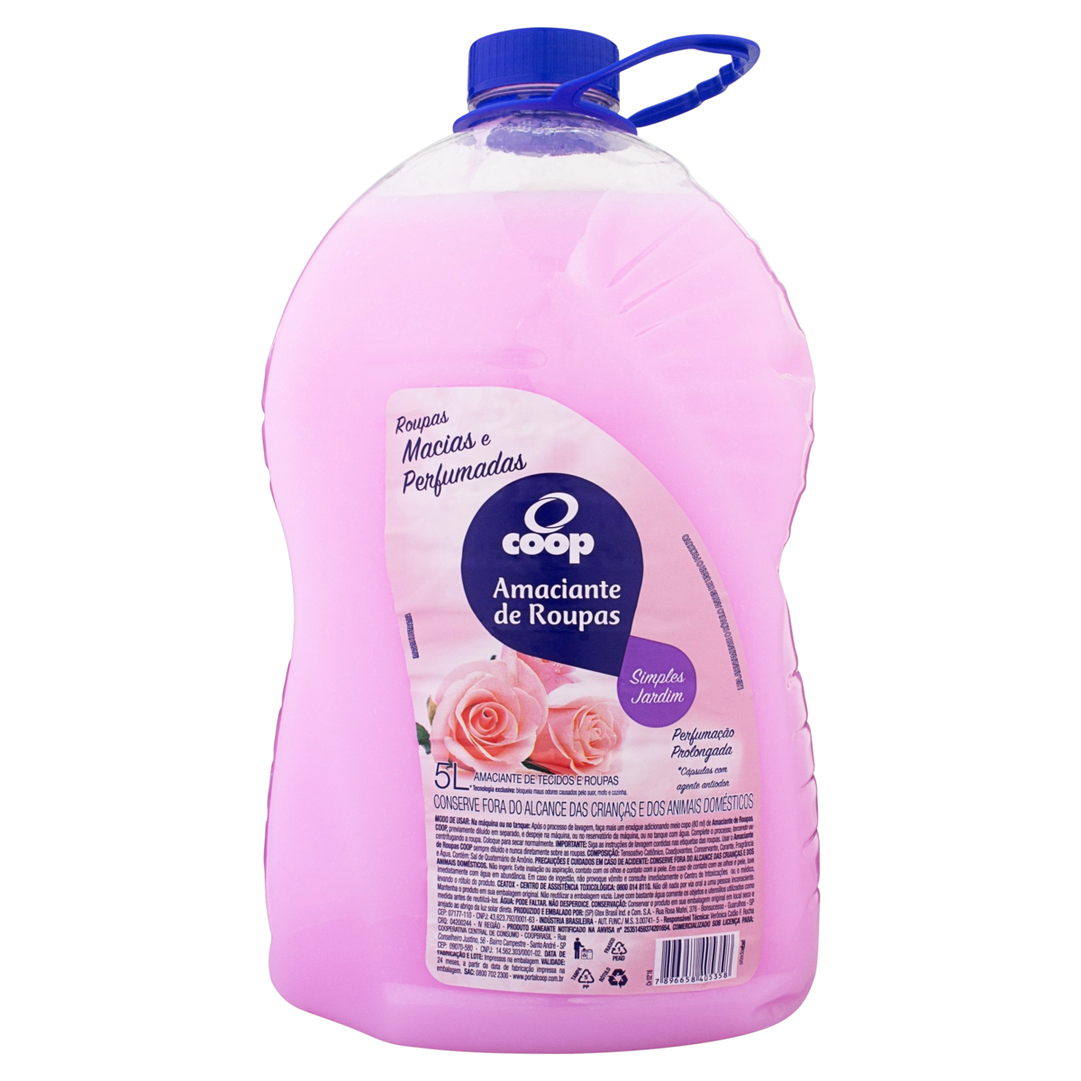 Amaciante De Roupa Diluído Simples Jardim Coop Galão 5l