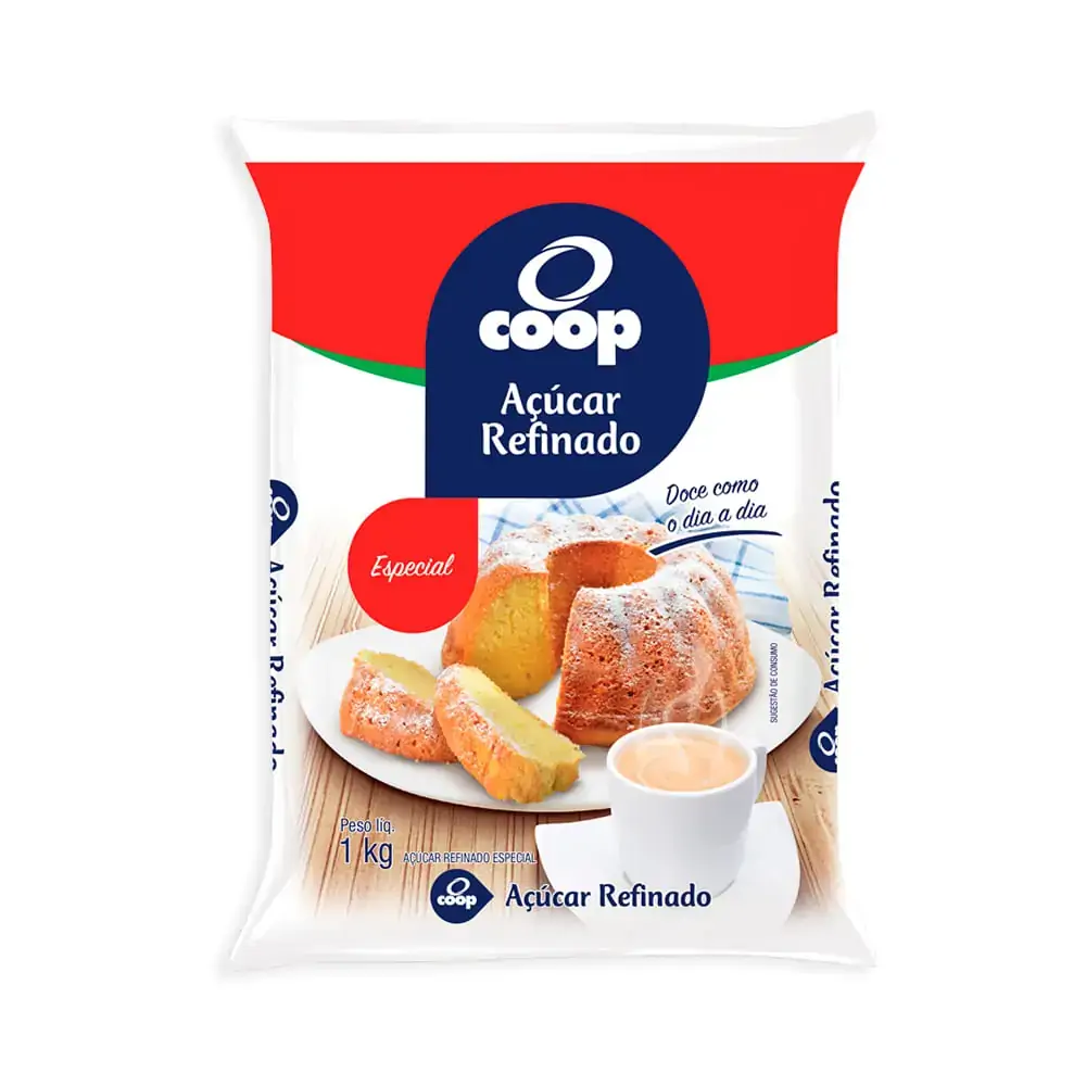 Açúcar Refinado Coop 1kg