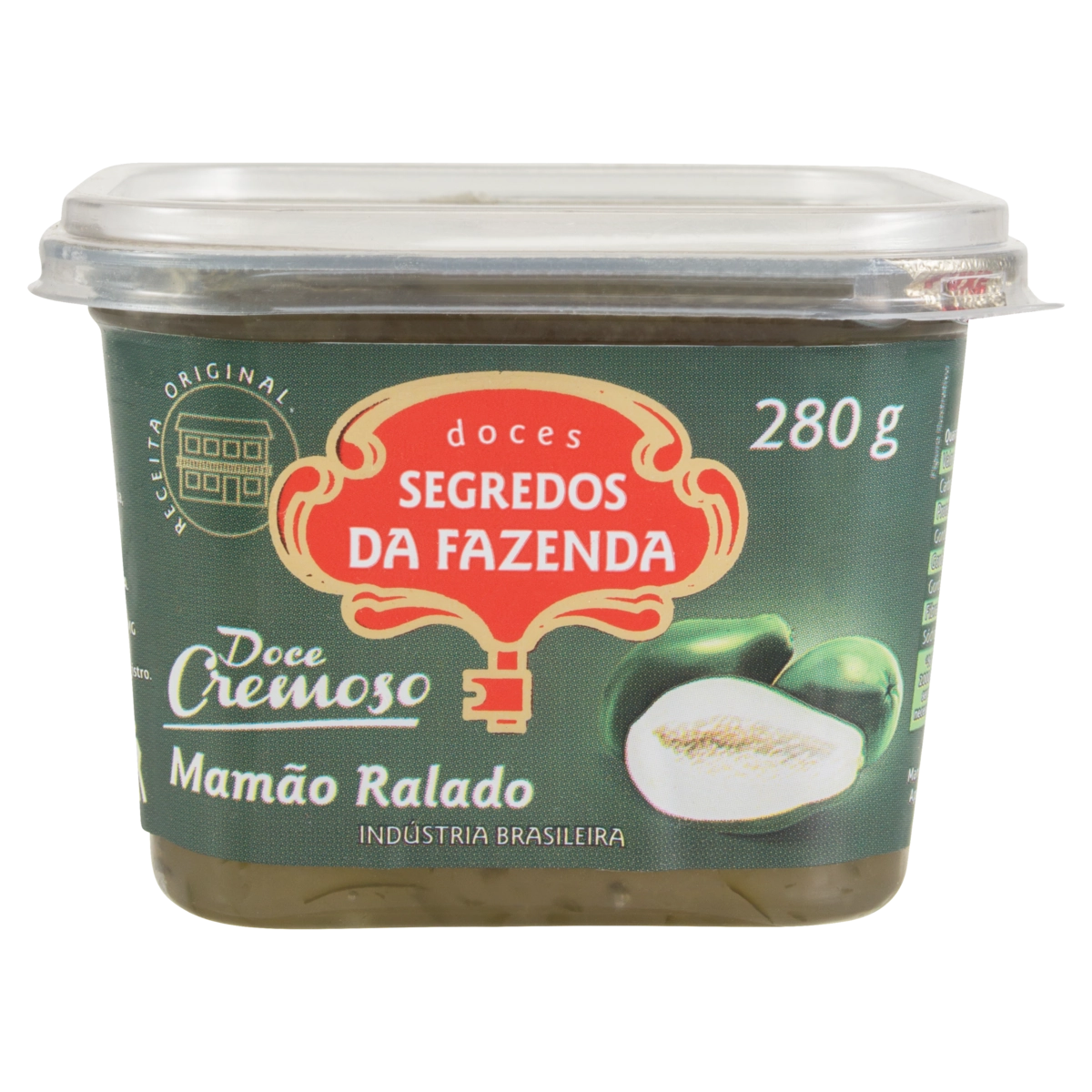 Doce de Mamão Ralado Cremoso SEGREDOS DA FAZENDA Pote 280g