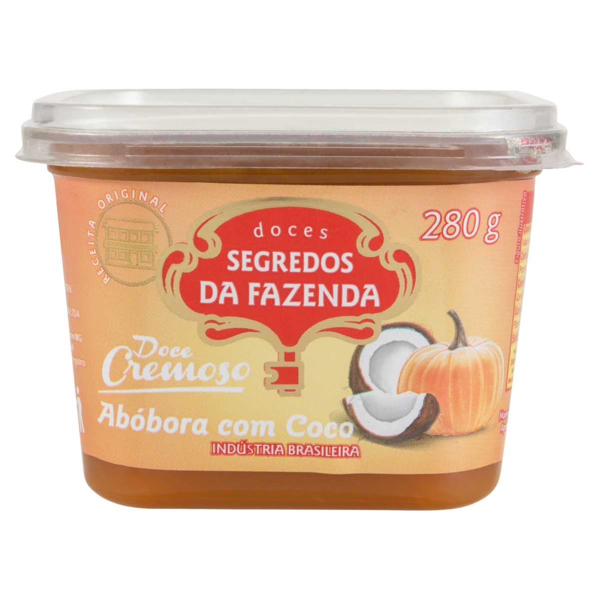 Doce Cremoso de Abóbora com Coco SEGREDOS DA FAZENDA Pote 280g