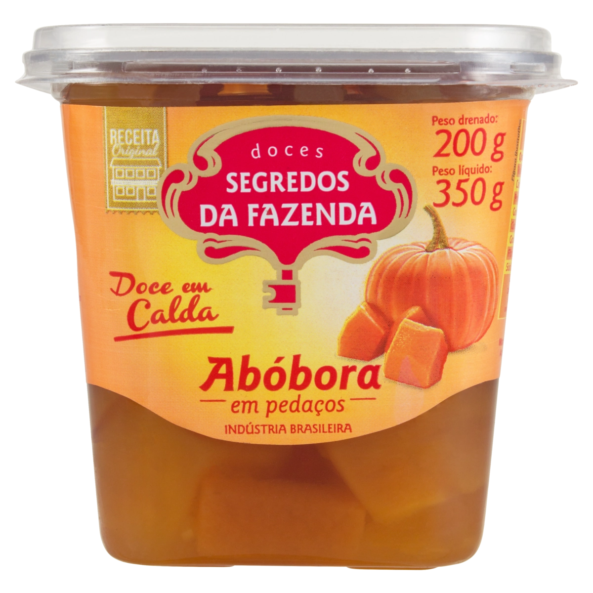 Doce de Abóbora em Calda SEGREDOS DA FAZENDA Pote 200g