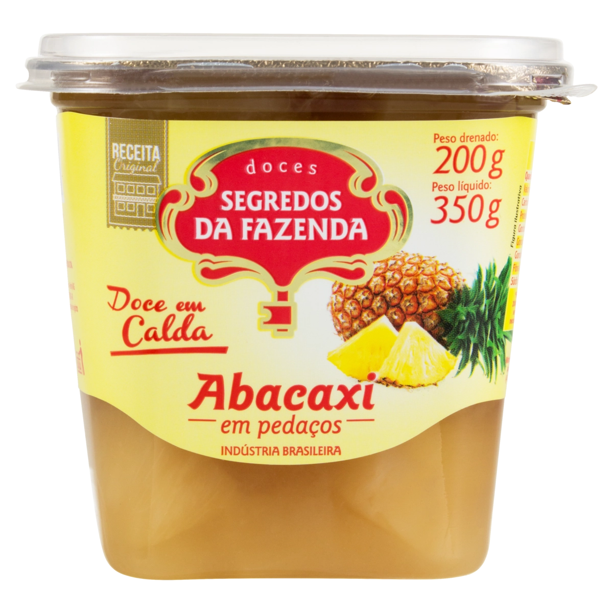 Doce de Abacaxi em Calda SEGREDOS DA FAZENDA Pote 200g