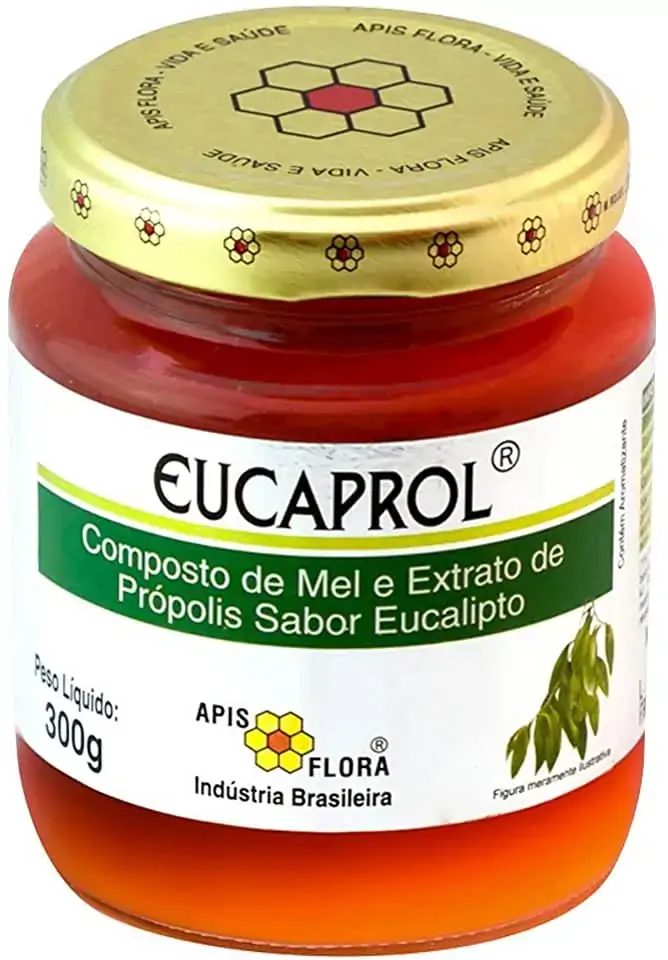 Composto De Mel E Extrato De Propolis Sabor Eucalipto 300 Gr
