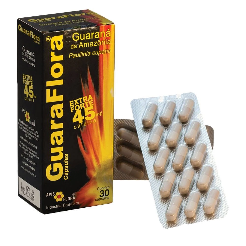 Guara Flora Guaraná Em Cápsulas Apis Flora 45mg C/ 30 Caps