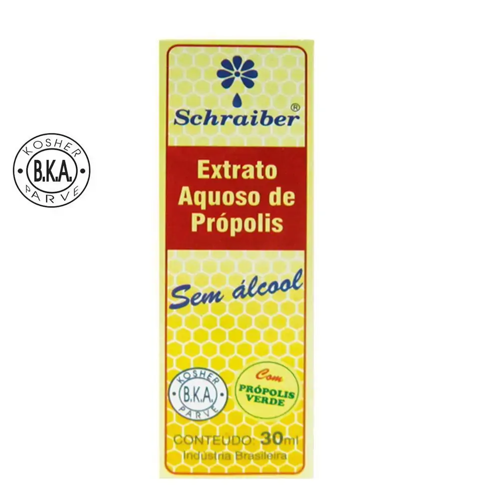 Extrato Aquoso De Propolis Sem Alcool 30 Ml Schraiber