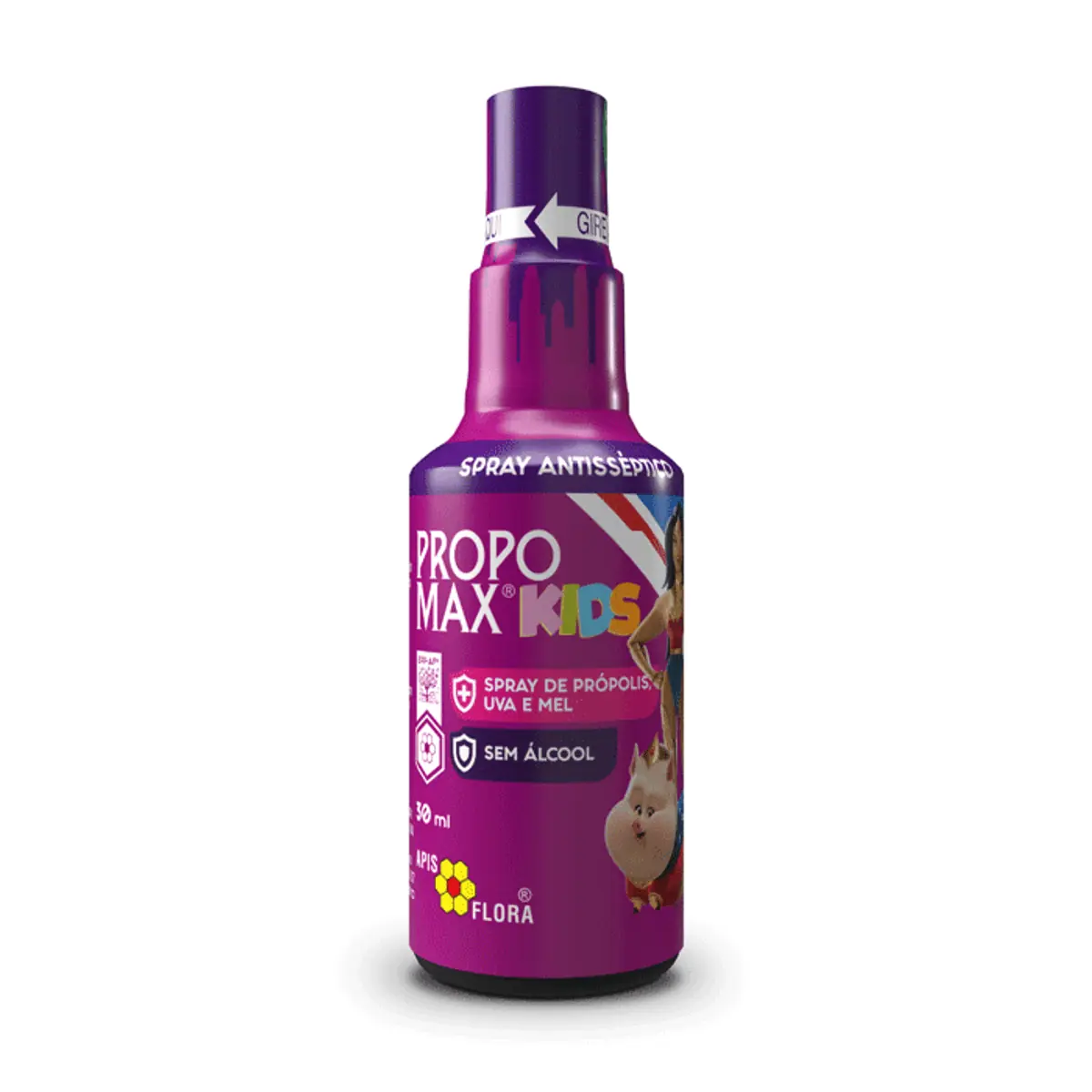 Extrato De Própolis Uva E Mel League Of Superpets Apis Flora Propomax Kids Frasco 30ml Spray