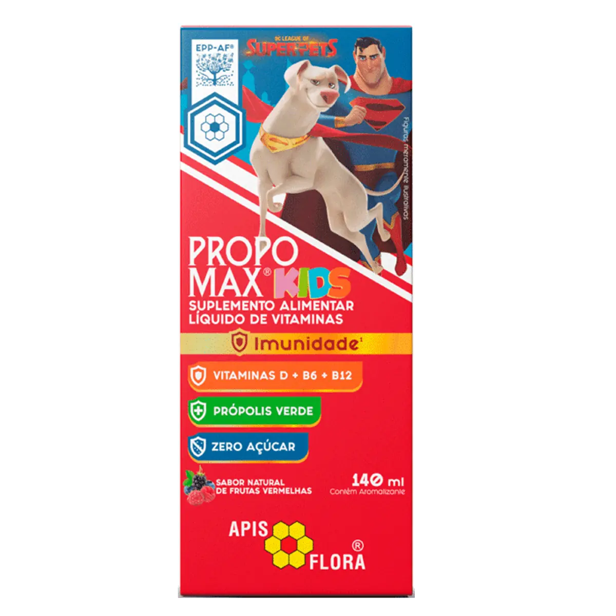 Extrato de Própolis Propomax Kids Frutas Vermelhas 140ml Xarope - Suplemento Allimentar Propomax Kid