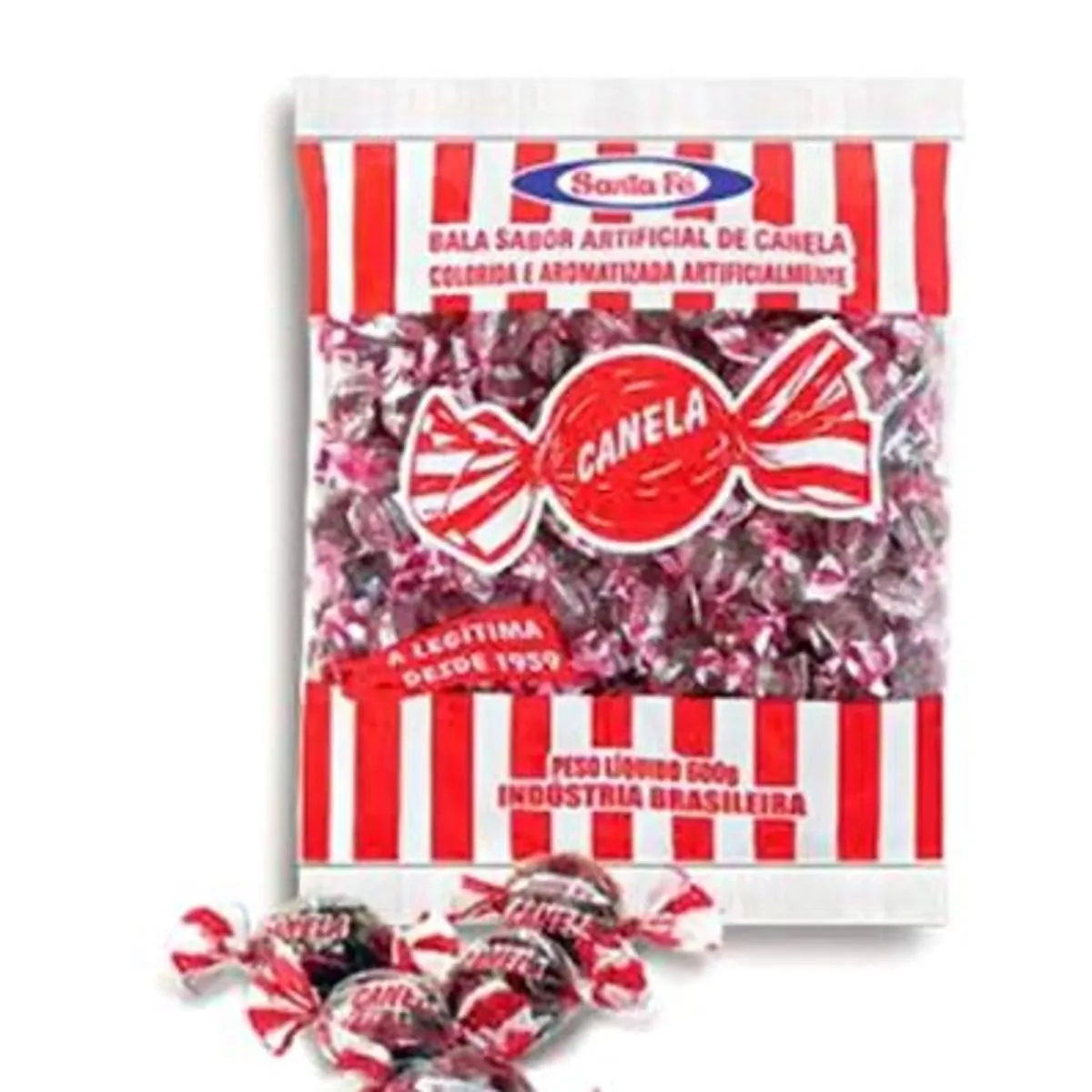 Bala dura sabor canela com 300g - Santa Fé