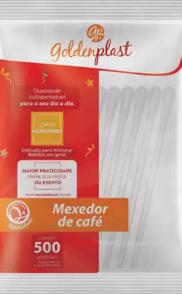Mexedor De Cafe Goldenplast C/500 Cristal