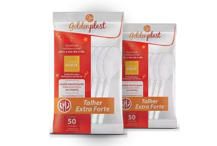 PACOTE COLHER P/REFEICAO REFORC BRANCA 50un GOLDENPLAST