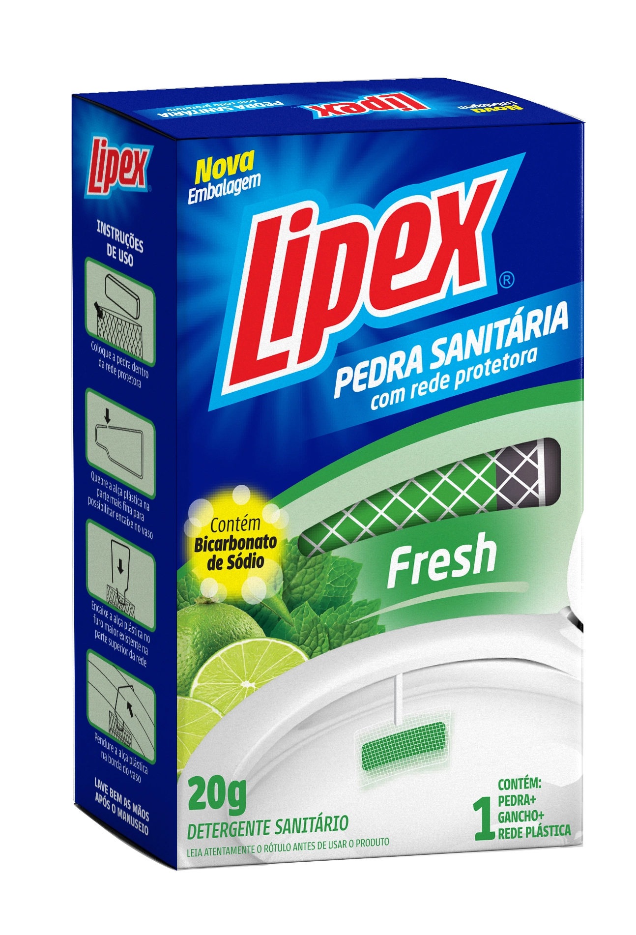 Pedra Sanitaria Lipex 20g Rede Fresh