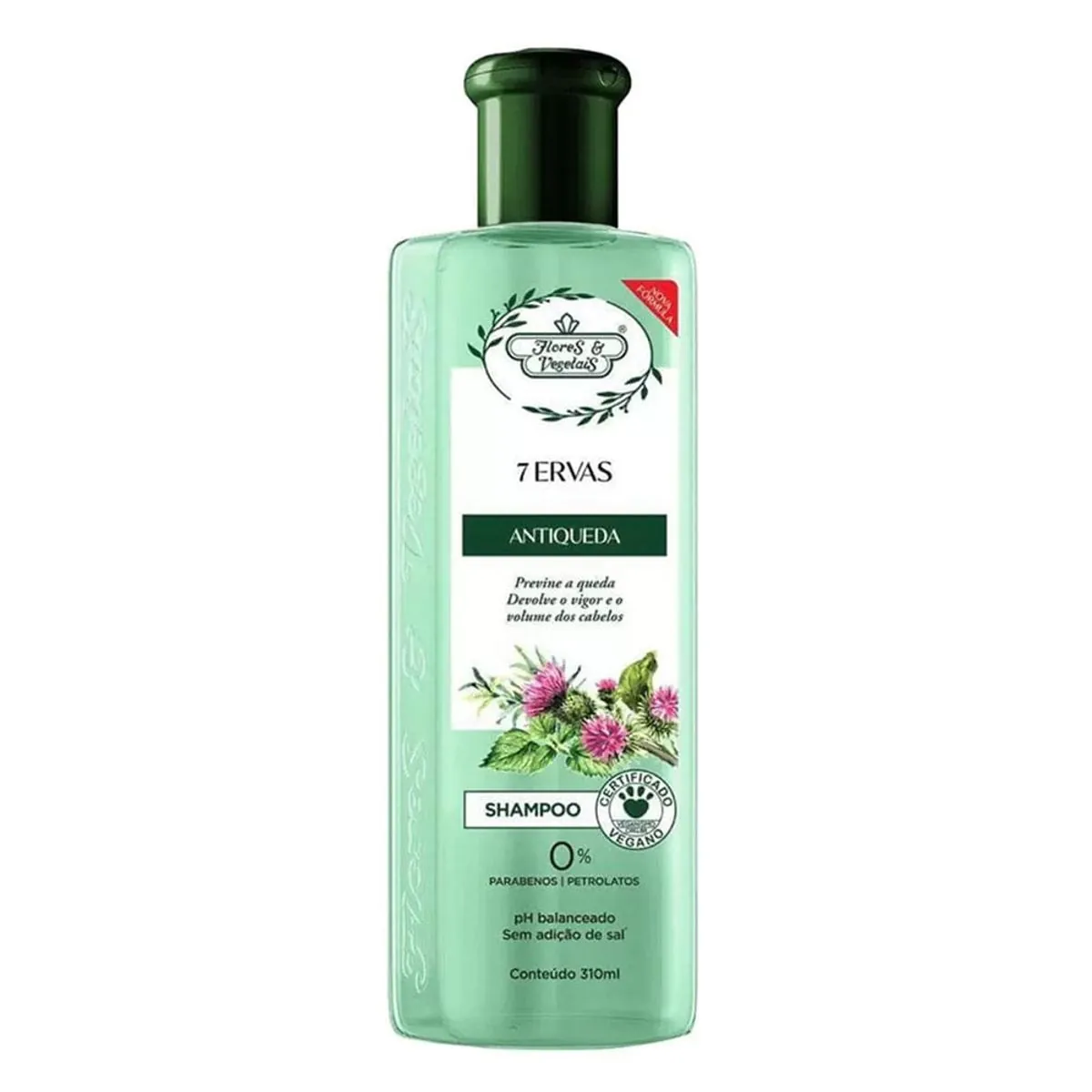 Shampoo Antiqueda Sete Ervas Flores E Vegetai