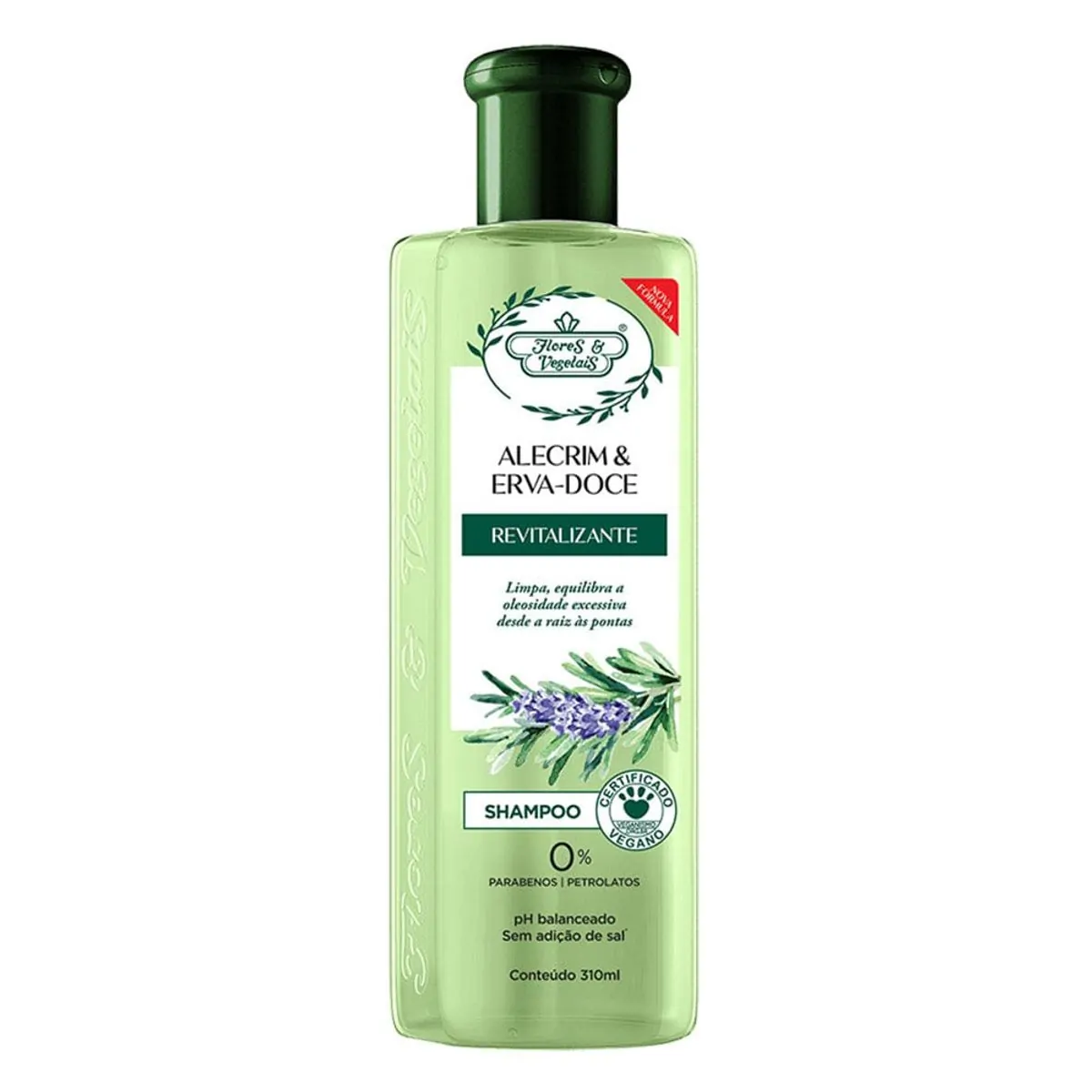 Shampoo Revitalizante Flores Vegetais Frasco 300ml