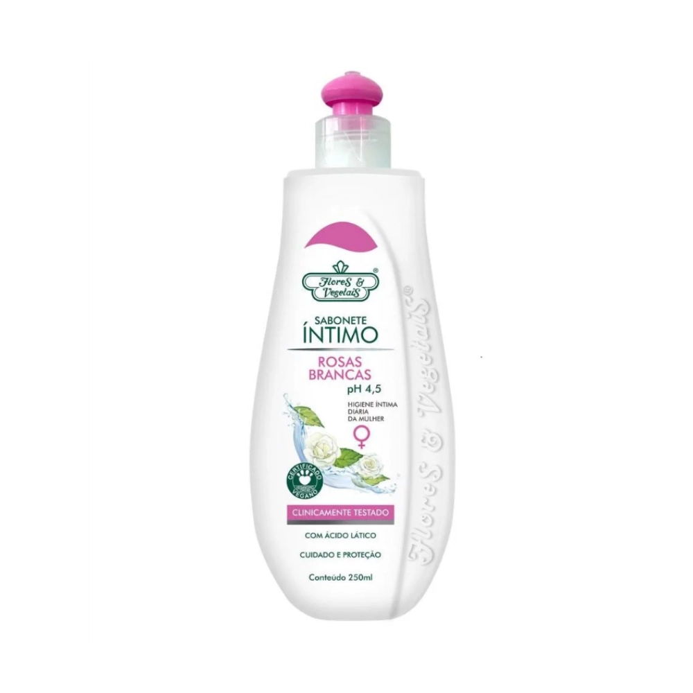 Sabonete Liq Flores E Vegetais Rosas Brancas 250ml