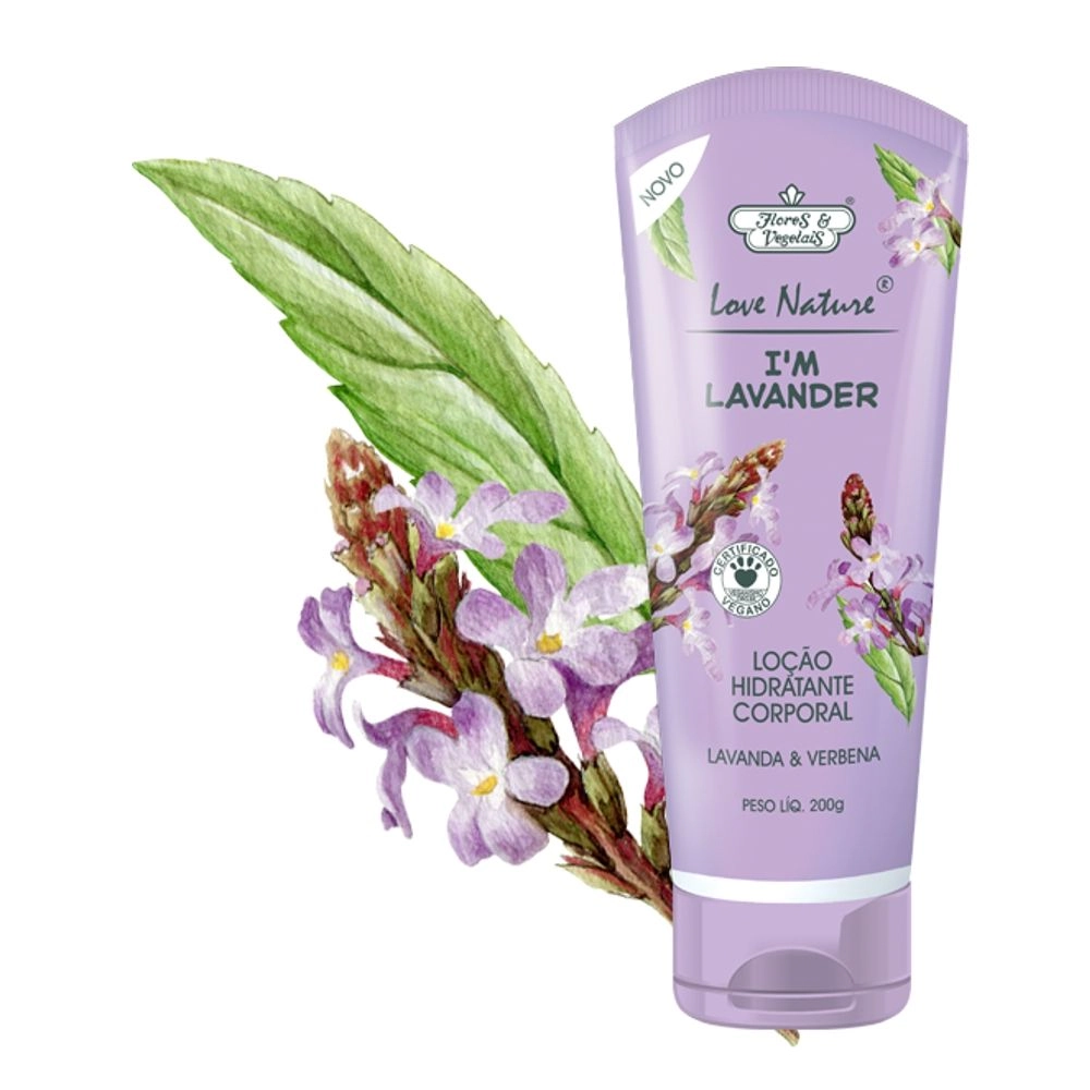 Hidratante Corporal Flores E Vegetais Lavanda E Verbana 200g