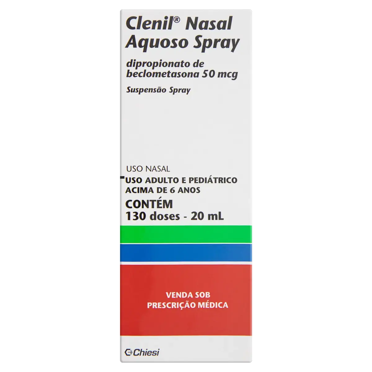 Clenil Nasal Aquoso Spray 50mcg Chiesi Caixa 20ml 130 Doses