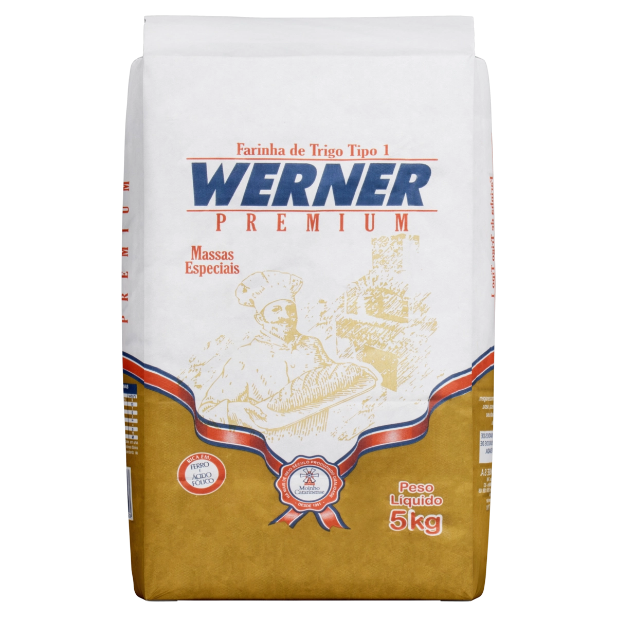 Farinha De Trigo Tipo 1 Werner Premium Pacote 5kg