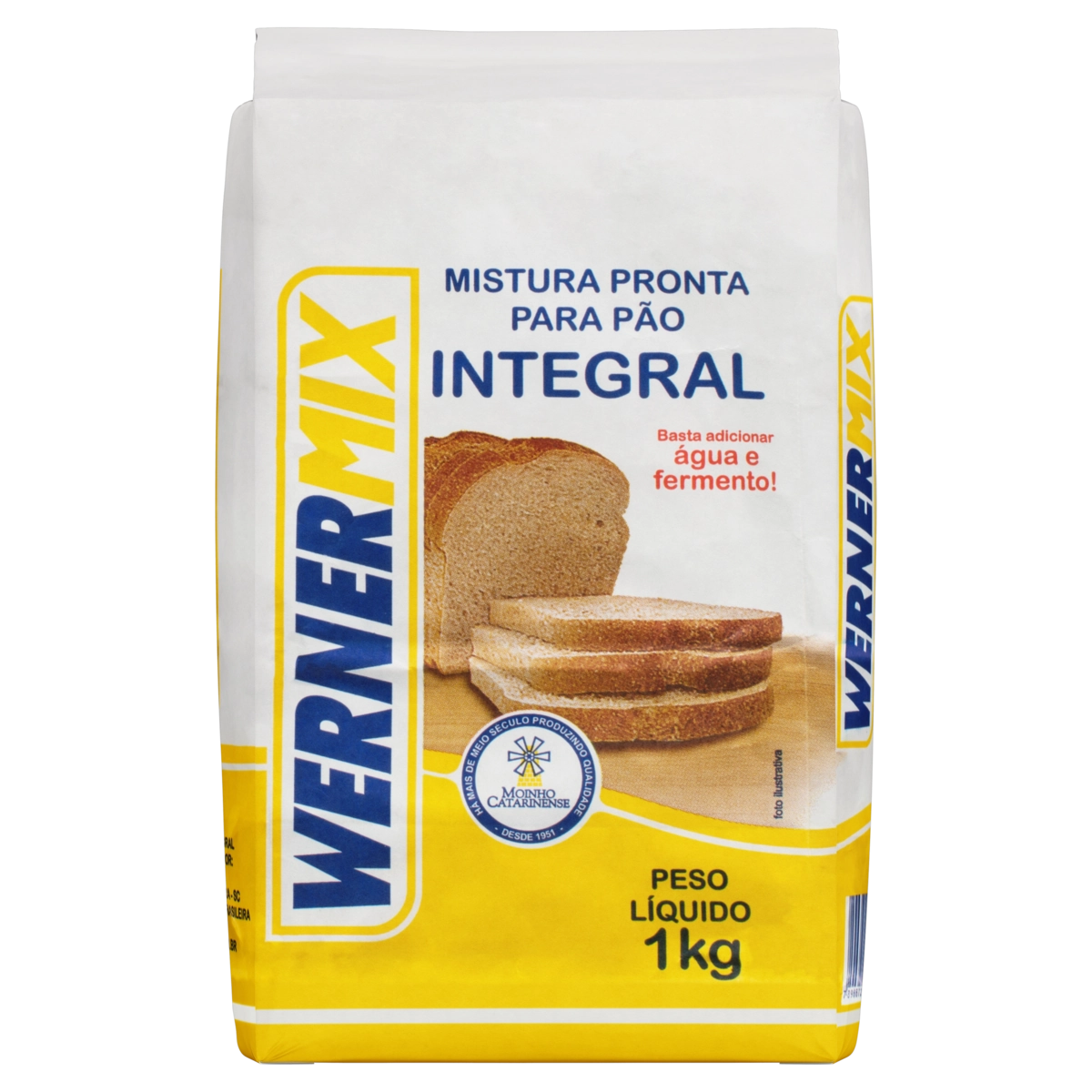 Mistura Para Pão Integral Werner Mix Pacote 1kg