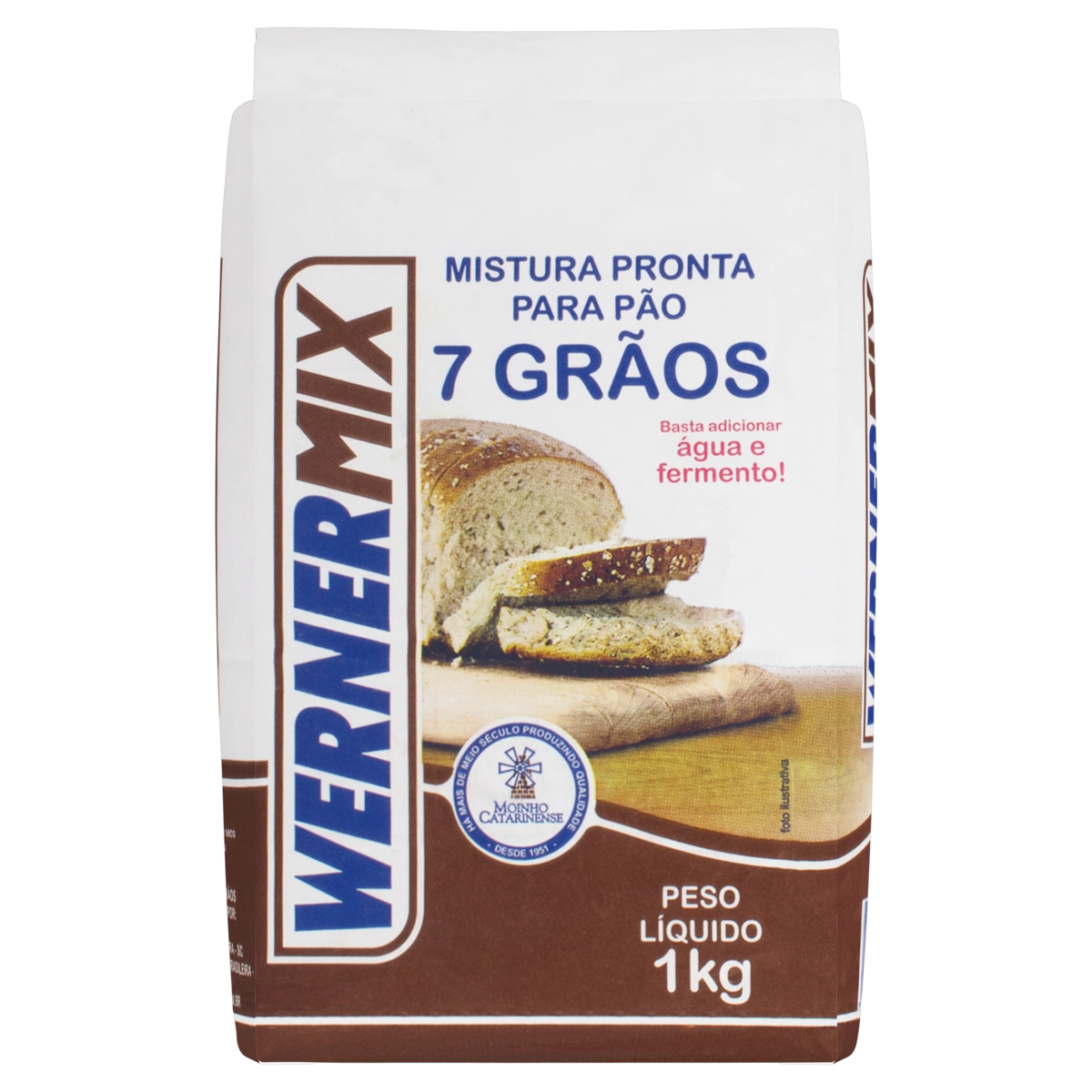 Mistura Para Pão 7 Grãos Werner Mix Pacote 1kg