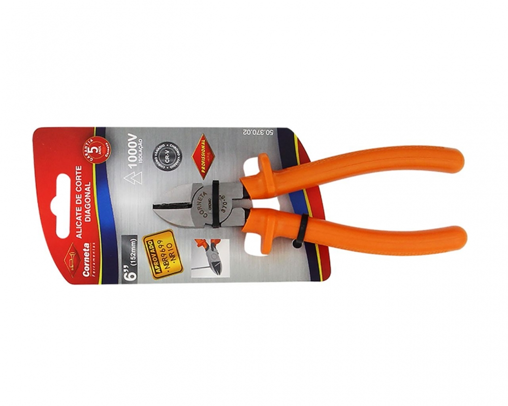 Alicate Corte Diag Corneta 6equot, Blister
