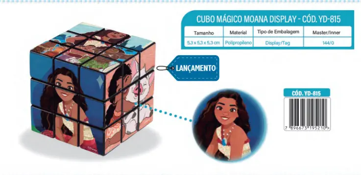 Cubo Magico Moana Display Ref. Yd 815 Etilux