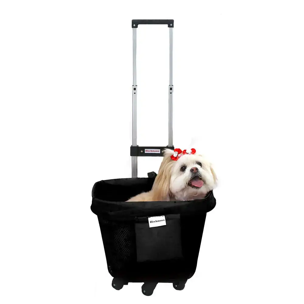 Carrinho Para Passeio De Pets Cor Preto