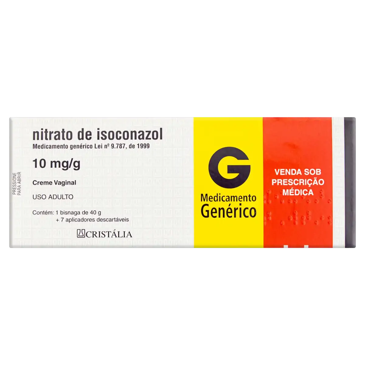 Nitrato De Isoconazol 10mg/g Eurofarma Caixa 40g 7 Aplicadores