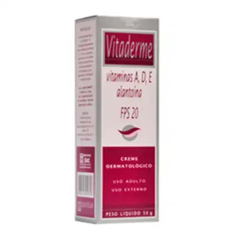 Vitaderme 20 Ui/g 2 Mg/g 5000 Ui/g 1000 Ui/g Creme Dermatológico Cristália Similar