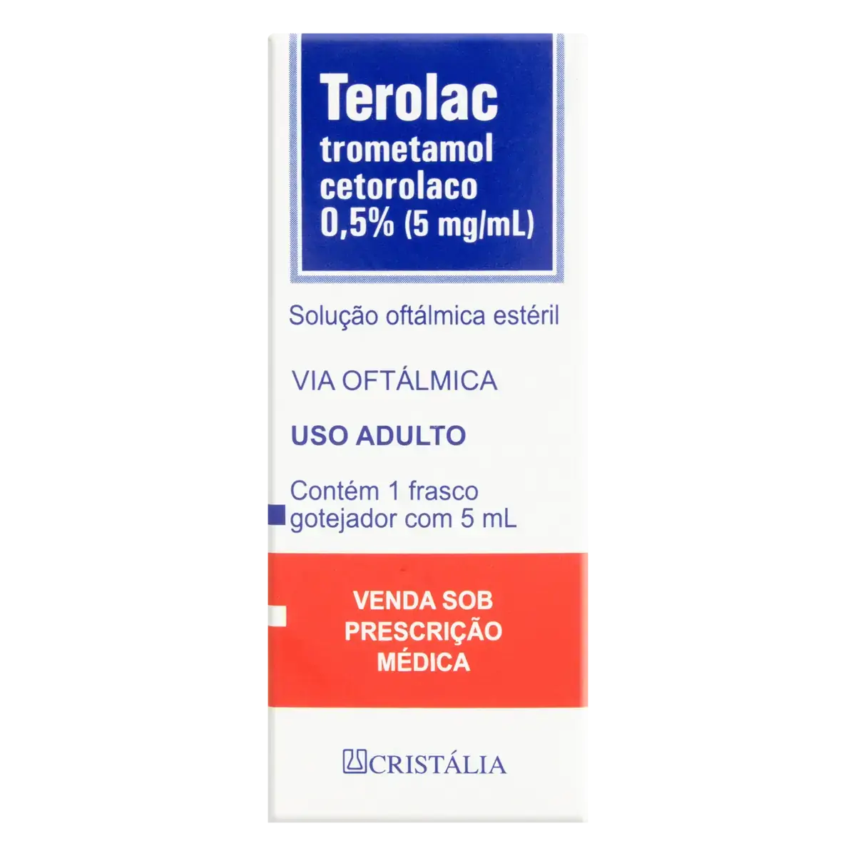 Terolac 5mg/ml Cristália Caixa 5ml Solução Oftálmica