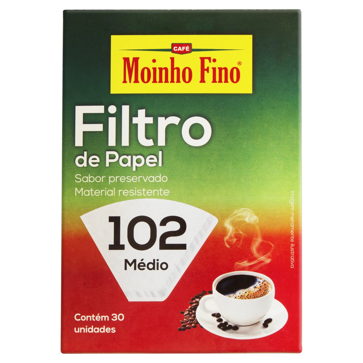 Filtro De Papel Moinho Fino 102 Caixa 30 Unidades