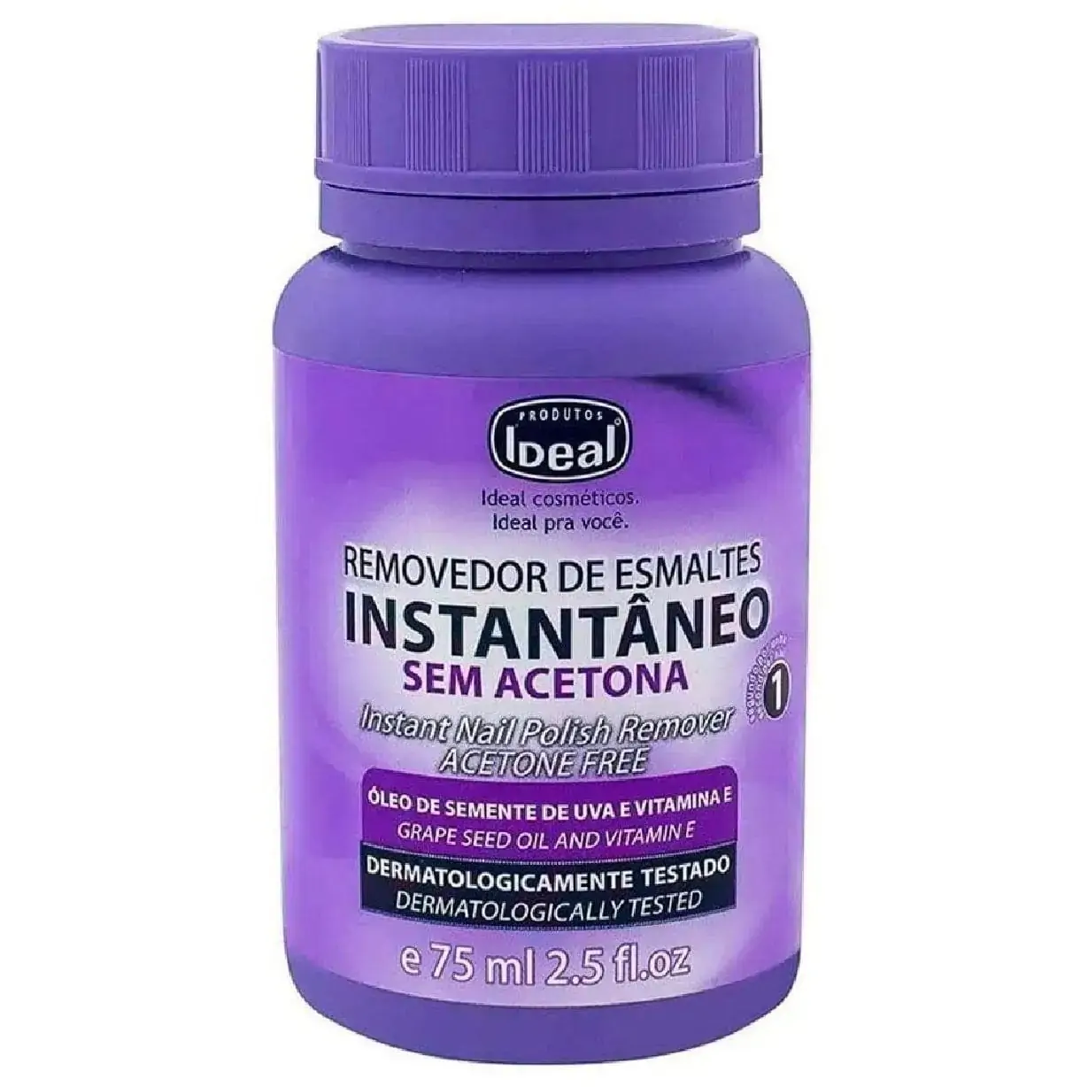 Removedor De Esmalte Ideal Inst Semente De Uva 75ml